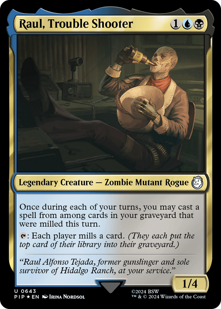 Raul, Trouble Shooter (Surge Foil) [Fallout] MTG Single Magic: The Gathering | Red Claw Gaming