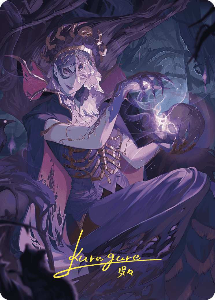 Necropotence Art Card (Gold-Stamped Signature) [Wilds of Eldraine Art Series] MTG Single Magic: The Gathering | Red Claw Gaming
