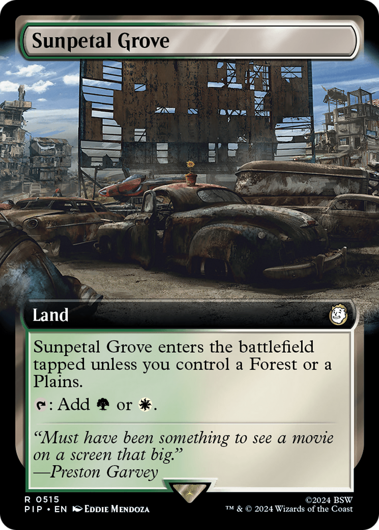 Sunpetal Grove (Extended Art) [Fallout] MTG Single Magic: The Gathering    | Red Claw Gaming