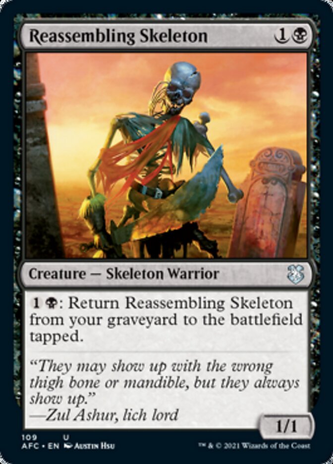 Reassembling Skeleton [Dungeons & Dragons: Adventures in the Forgotten Realms Commander] MTG Single Magic: The Gathering | Red Claw Gaming