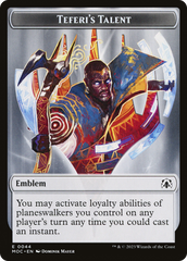 First Mate Ragavan // Teferi's Talent Emblem Double-Sided Token [March of the Machine Commander Tokens] MTG Single Magic: The Gathering | Red Claw Gaming