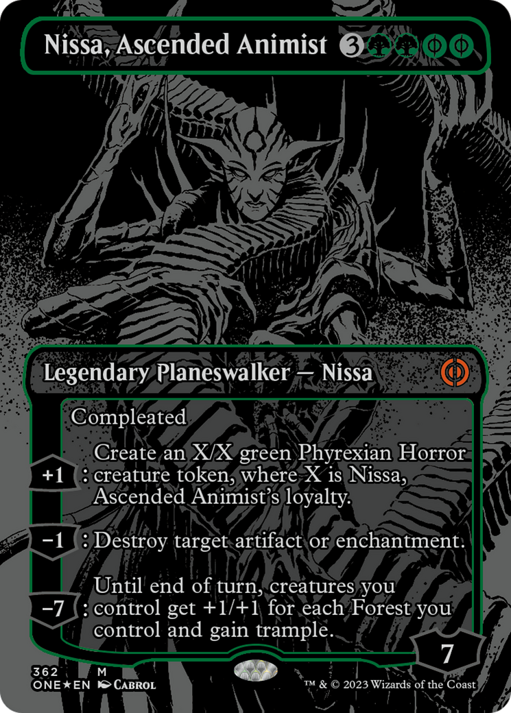 Nissa, Ascended Animist (Oil Slick Raised Foil) [Phyrexia: All Will Be One] MTG Single Magic: The Gathering | Red Claw Gaming