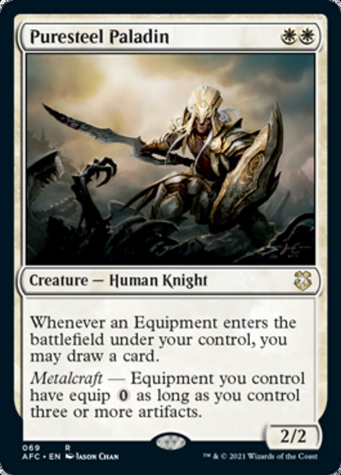 Puresteel Paladin [Dungeons & Dragons: Adventures in the Forgotten Realms Commander] MTG Single Magic: The Gathering | Red Claw Gaming
