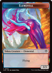 Fractal (0004) // Elemental (0002) Double-Sided Token [Secrets of Strixhaven Tokens] MTG Single Magic: The Gathering | Red Claw Gaming