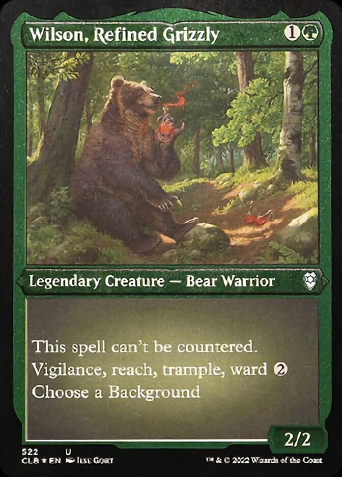 Wilson, Refined Grizzly (Foil Etched) [Commander Legends: Battle for Baldur's Gate] MTG Single Magic: The Gathering | Red Claw Gaming
