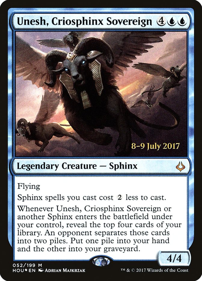 Unesh, Criosphinx Sovereign [Hour of Devastation Prerelease Promos] MTG Single Magic: The Gathering | Red Claw Gaming