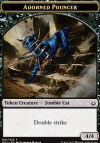 Adorned Pouncer // Warrior Double-Sided Token [Hour of Devastation Tokens] MTG Single Magic: The Gathering | Red Claw Gaming
