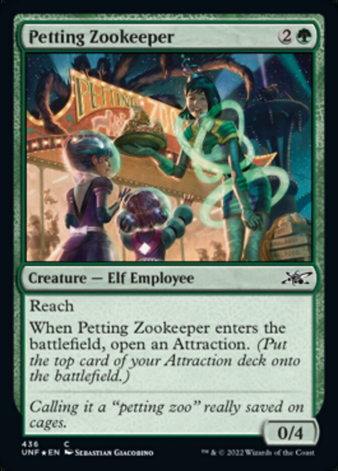 Petting Zookeeper (Galaxy Foil) [Unfinity] MTG Single Magic: The Gathering    | Red Claw Gaming