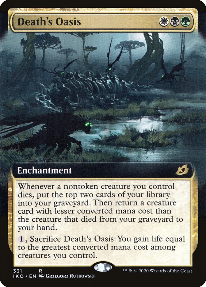 Death's Oasis (Extended Art) [Ikoria: Lair of Behemoths] MTG Single Magic: The Gathering | Red Claw Gaming