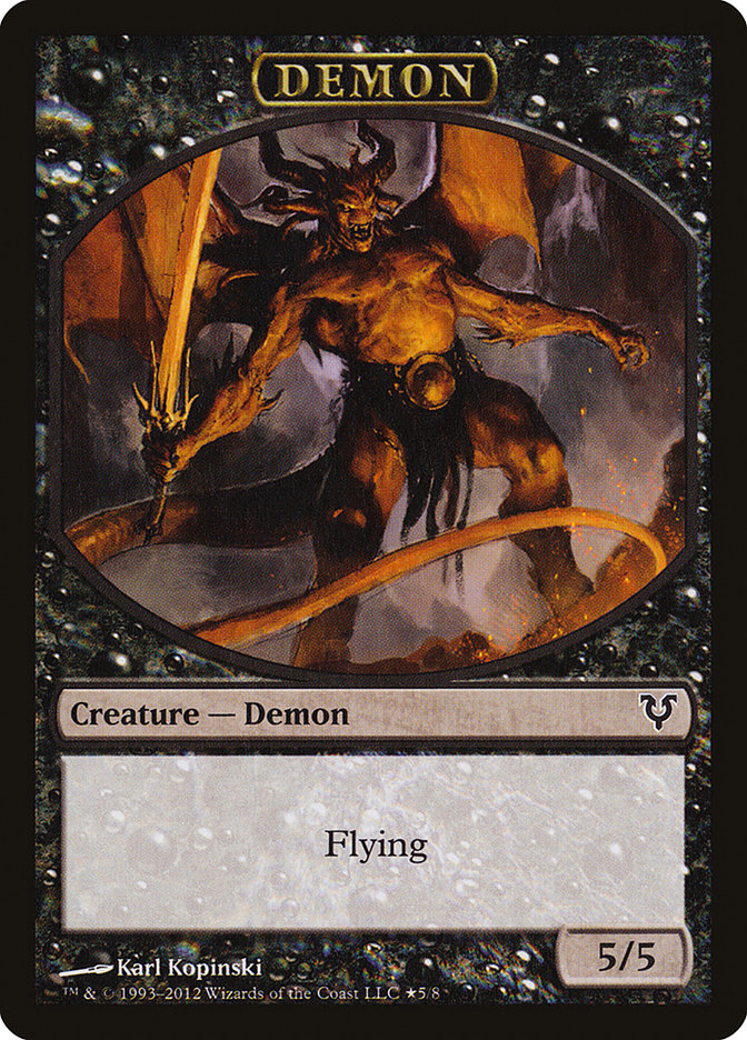 Angel // Demon Double-Sided Token (Oversized) [Open the Helvault] MTG Single Magic: The Gathering | Red Claw Gaming