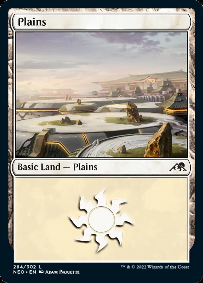Plains (284) [Kamigawa: Neon Dynasty] MTG Single Magic: The Gathering    | Red Claw Gaming