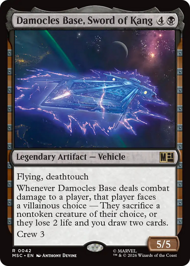 Damocles Base, Sword of Kang (Surge Foil) [Marvel Super Heroes Commander] | Red Claw Gaming