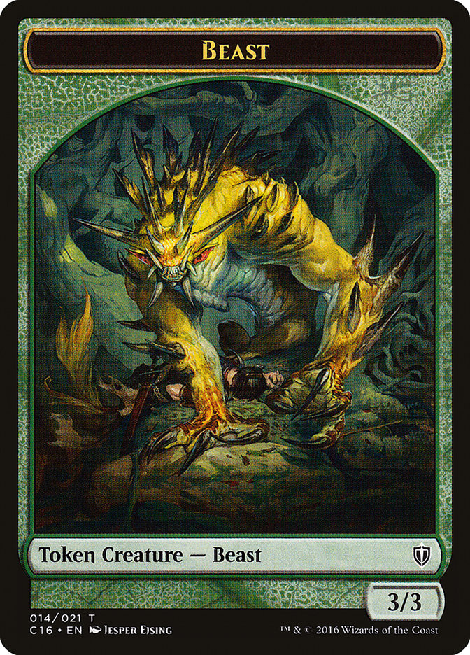 Beast // Ogre Double-Sided Token [Commander 2016 Tokens] MTG Single Magic: The Gathering | Red Claw Gaming