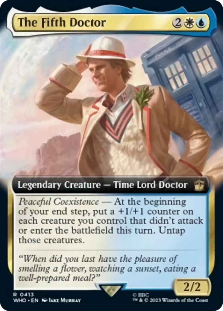 The Fifth Doctor (Extended Art) [Doctor Who] MTG Single Magic: The Gathering | Red Claw Gaming