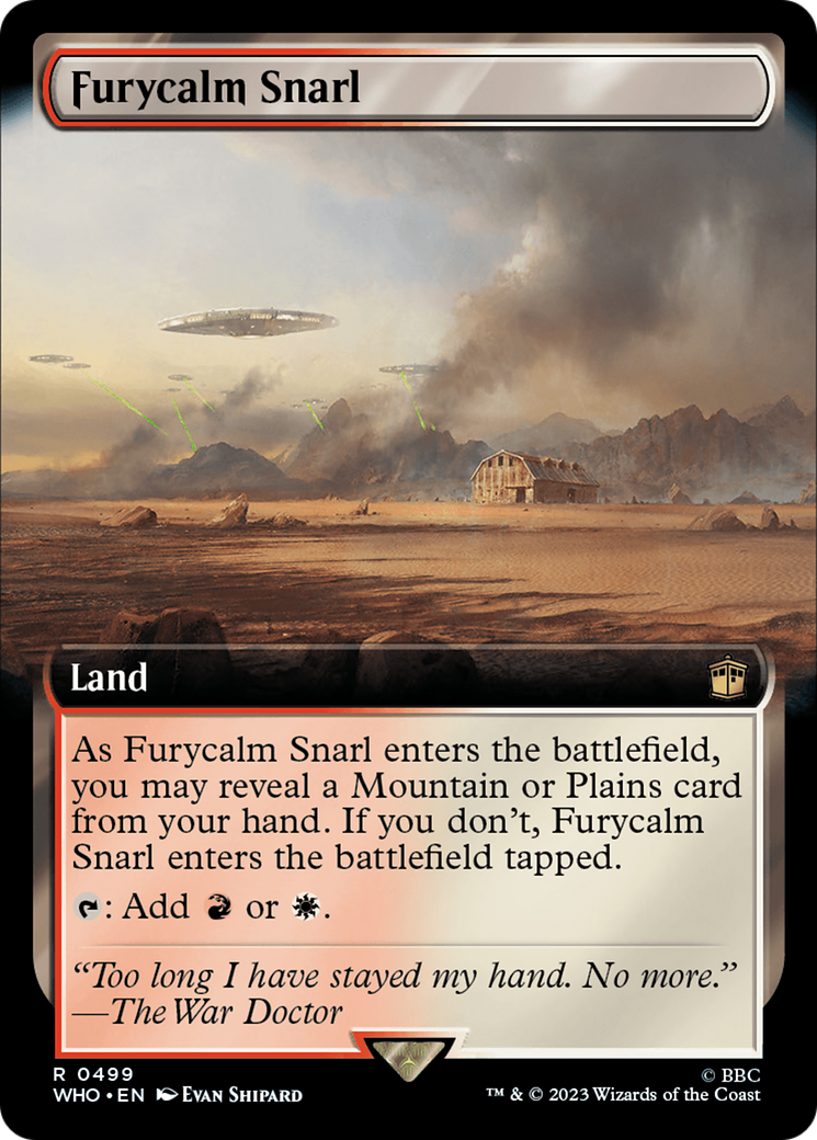 Furycalm Snarl (Extended Art) [Doctor Who] MTG Single Magic: The Gathering | Red Claw Gaming