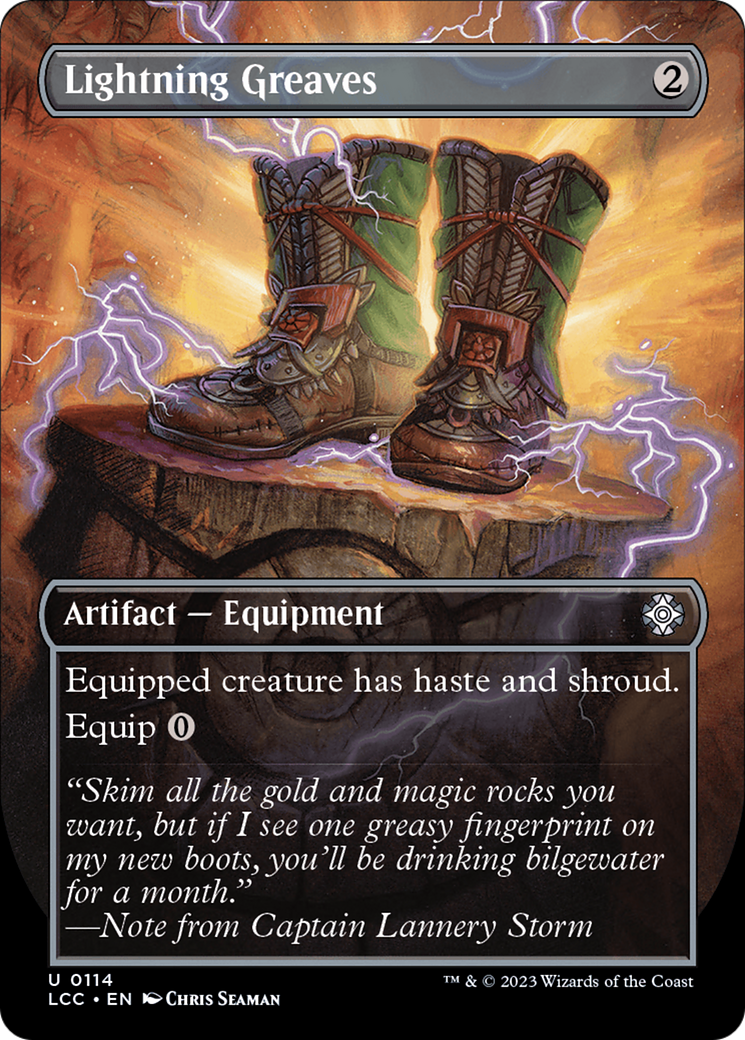 Lightning Greaves (Borderless) [The Lost Caverns of Ixalan Commander] MTG Single Magic: The Gathering | Red Claw Gaming