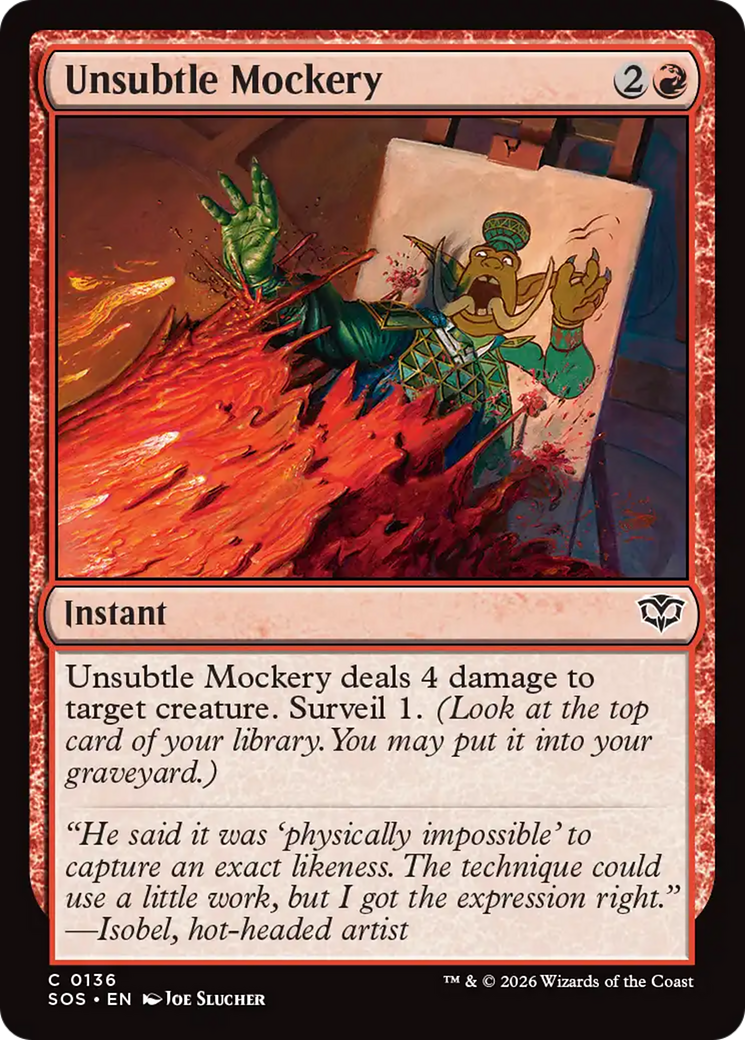 Unsubtle Mockery [Secrets of Strixhaven] MTG Single Magic: The Gathering | Red Claw Gaming