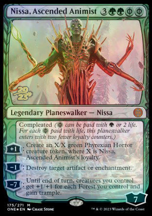 Nissa, Ascended Animist [Phyrexia: All Will Be One Prerelease Promos] MTG Single Magic: The Gathering | Red Claw Gaming