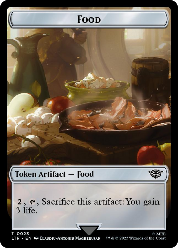 Smaug // Food (0023) Double-Sided Token (Surge Foil) [The Lord of the Rings: Tales of Middle-Earth Tokens] MTG Single Magic: The Gathering | Red Claw Gaming