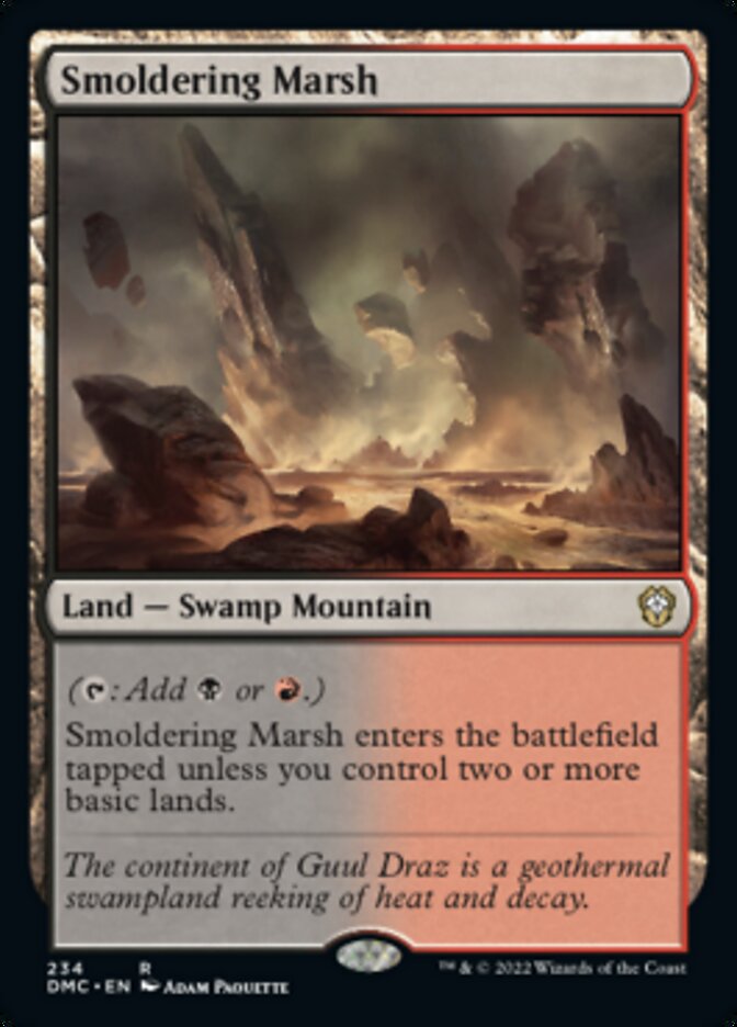 Smoldering Marsh [Dominaria United Commander] MTG Single Magic: The Gathering | Red Claw Gaming
