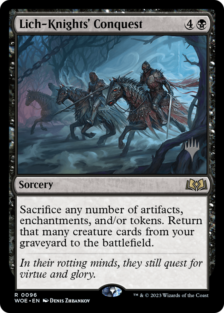 Lich-Knights' Conquest (Promo Pack) [Wilds of Eldraine Promos] MTG Single Magic: The Gathering | Red Claw Gaming