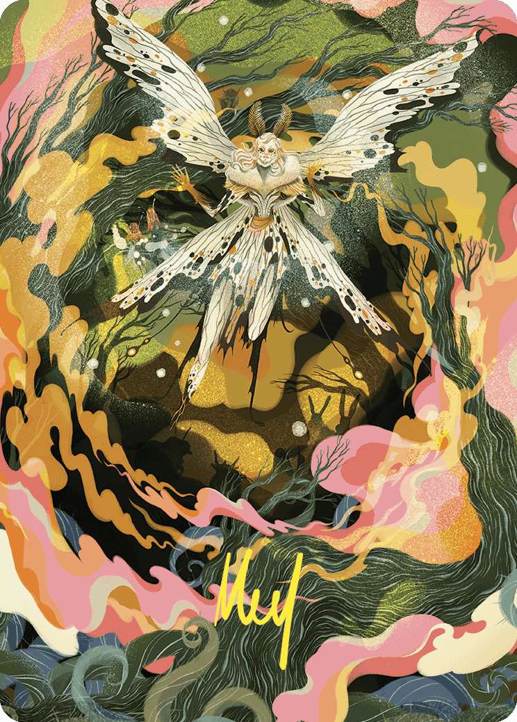 Greater Auramancy Art Card (Gold-Stamped Signature) [Wilds of Eldraine Art Series] MTG Single Magic: The Gathering | Red Claw Gaming