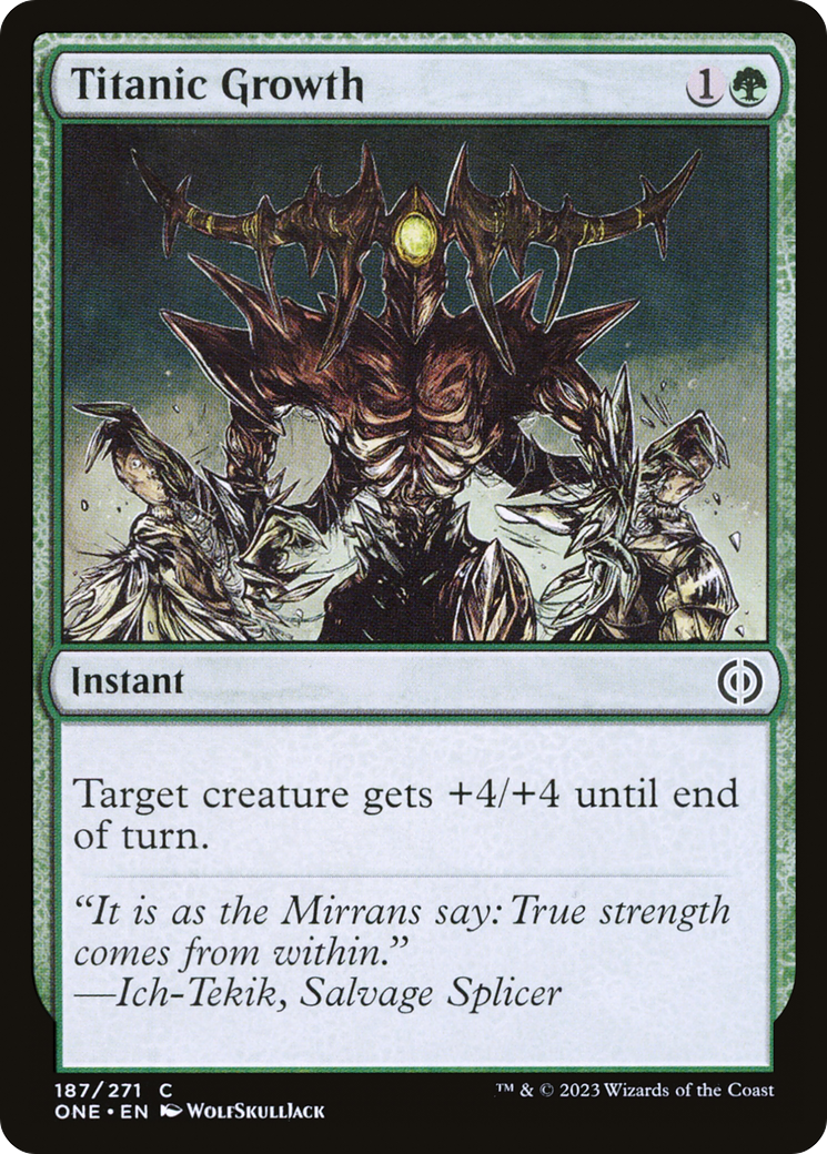 Titanic Growth [Phyrexia: All Will Be One] MTG Single Magic: The Gathering | Red Claw Gaming