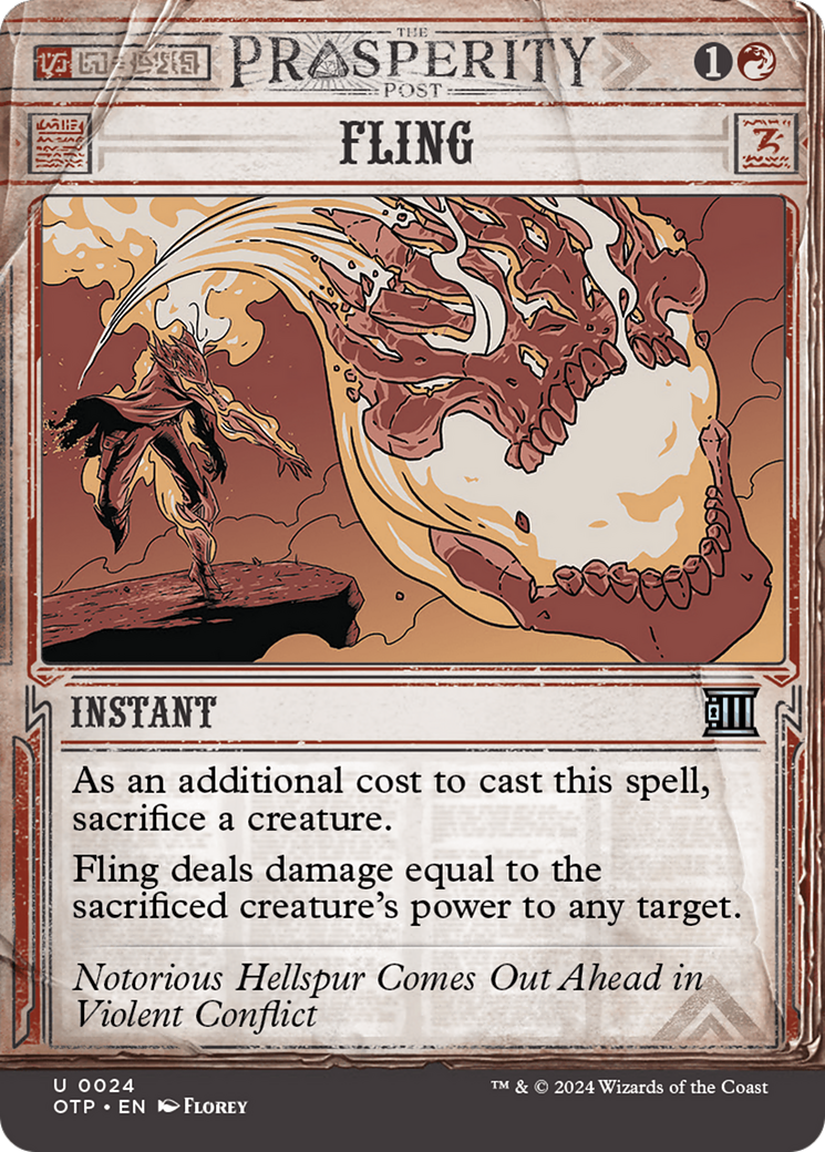 Fling [Outlaws of Thunder Junction: Breaking News] MTG Single Magic: The Gathering | Red Claw Gaming
