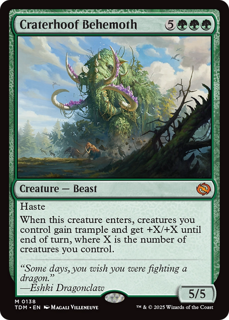 Craterhoof Behemoth [Tarkir: Dragonstorm] MTG Single Magic: The Gathering | Red Claw Gaming