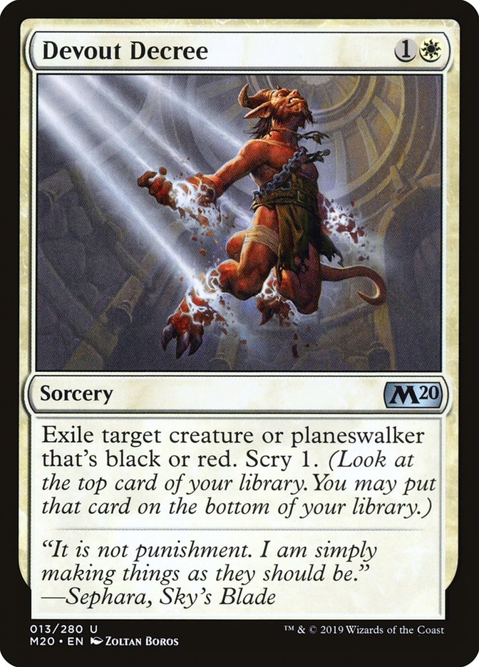 Devout Decree [Core Set 2020] MTG Single Magic: The Gathering | Red Claw Gaming