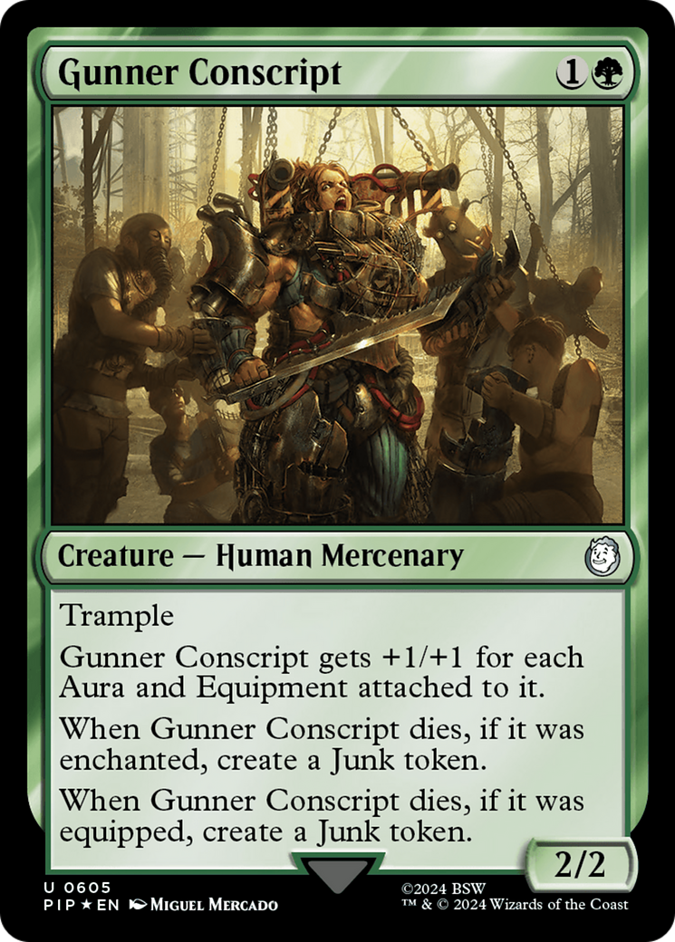 Gunner Conscript (Surge Foil) [Fallout] MTG Single Magic: The Gathering | Red Claw Gaming