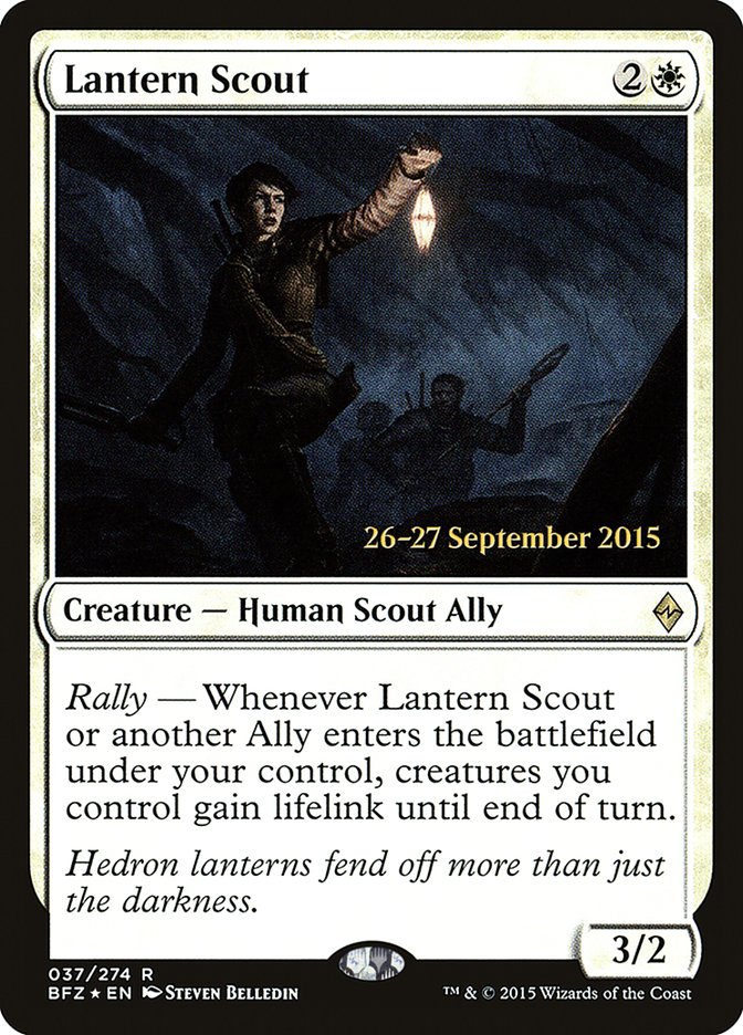 Lantern Scout [Battle for Zendikar Prerelease Promos] MTG Single Magic: The Gathering | Red Claw Gaming