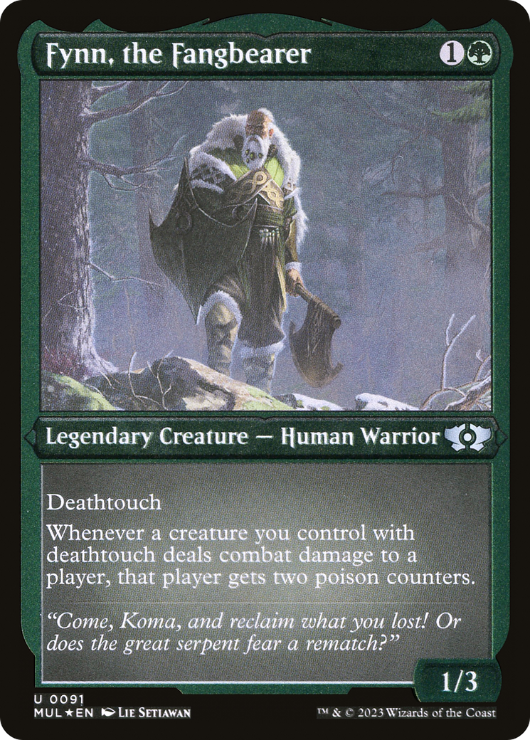 Fynn, the Fangbearer (Foil Etched) [Multiverse Legends] MTG Single Magic: The Gathering | Red Claw Gaming