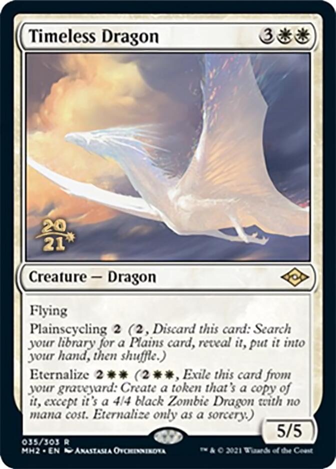 Timeless Dragon [Modern Horizons 2 Prerelease Promos] MTG Single Magic: The Gathering | Red Claw Gaming