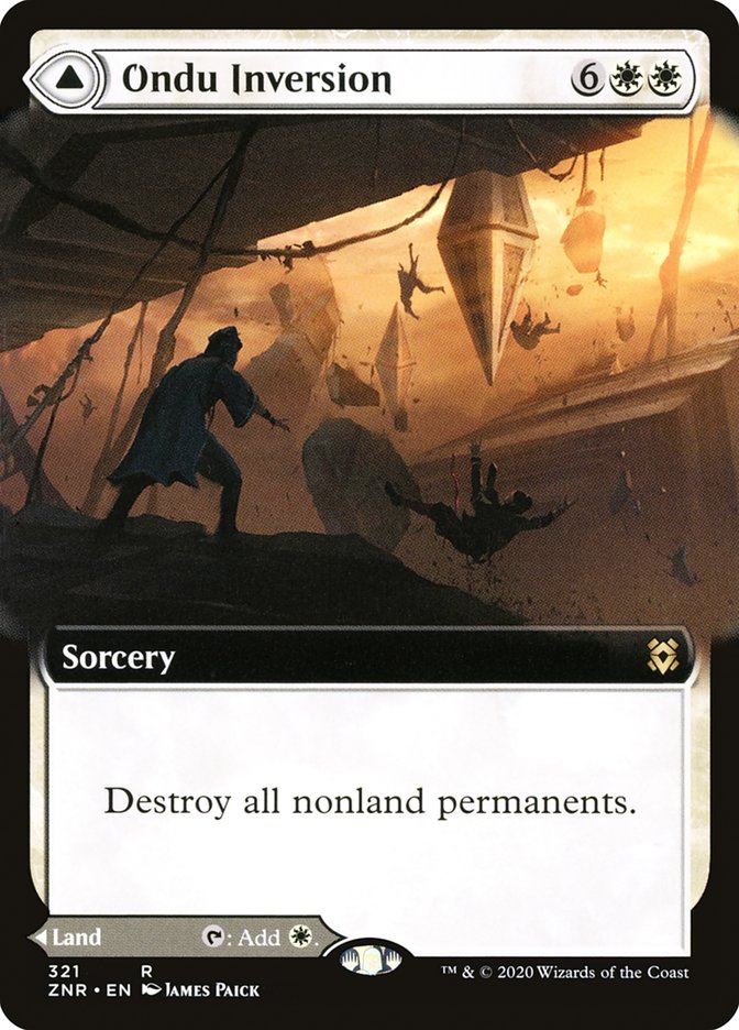 Ondu Inversion // Ondu Skyruins (Extended Art) [Zendikar Rising] MTG Single Magic: The Gathering | Red Claw Gaming