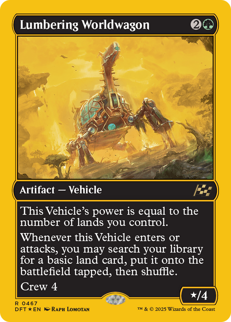 Lumbering Worldwagon (First-Place Foil) [Aetherdrift] MTG Single Magic: The Gathering | Red Claw Gaming
