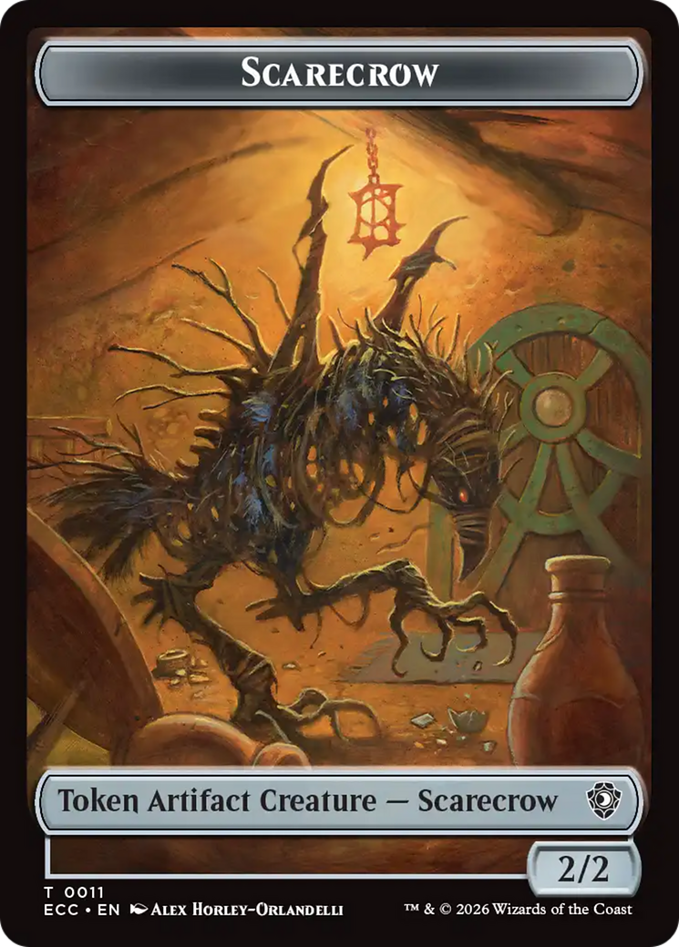 Saproling // Scarecrow Double-Sided Token [Lorwyn Eclipsed Tokens] MTG Single Magic: The Gathering | Red Claw Gaming