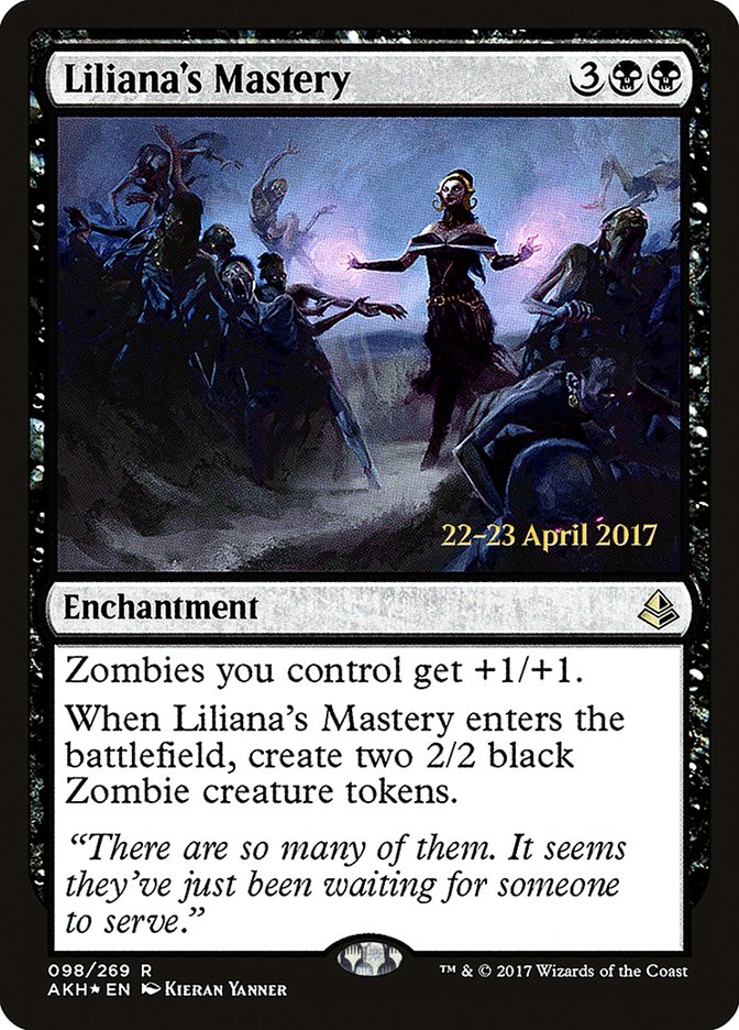 Liliana's Mastery [Amonkhet Prerelease Promos] MTG Single Magic: The Gathering | Red Claw Gaming