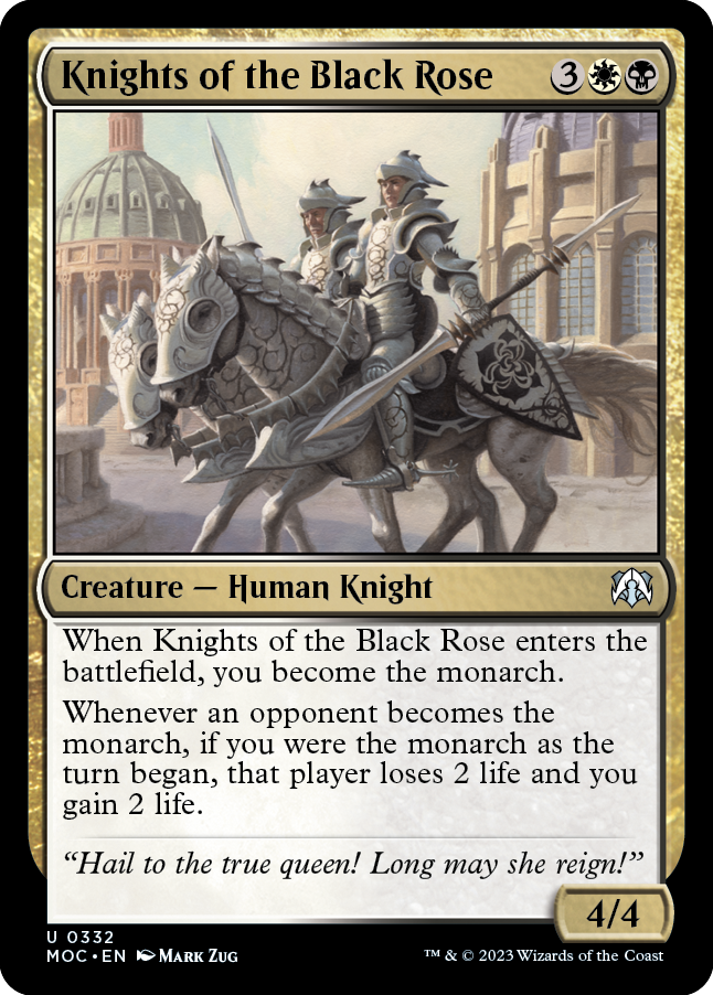 Knights of the Black Rose [March of the Machine Commander] MTG Single Magic: The Gathering | Red Claw Gaming
