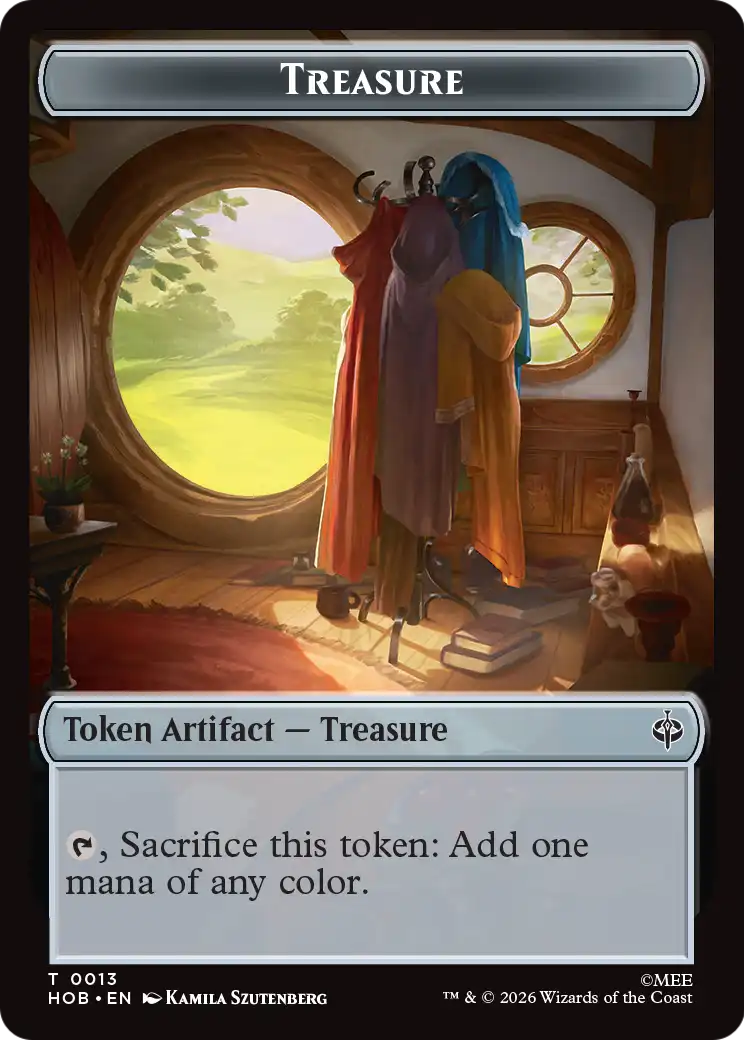 Elf // Treasure (0013) Double-Sided Token [The Hobbit Tokens] | Red Claw Gaming