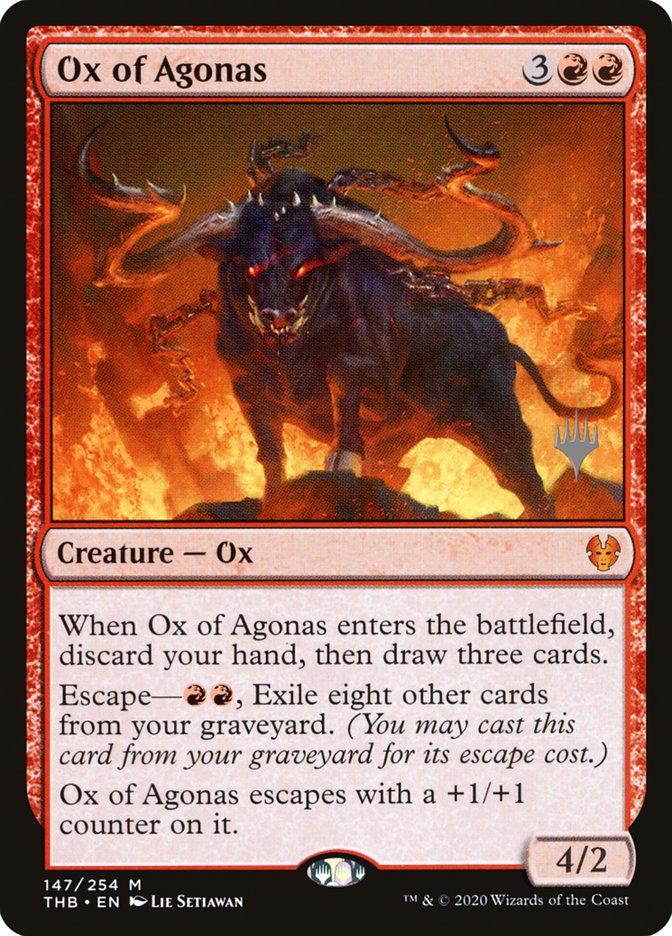 Ox of Agonas (Promo Pack) [Theros Beyond Death Promos] MTG Single Magic: The Gathering | Red Claw Gaming