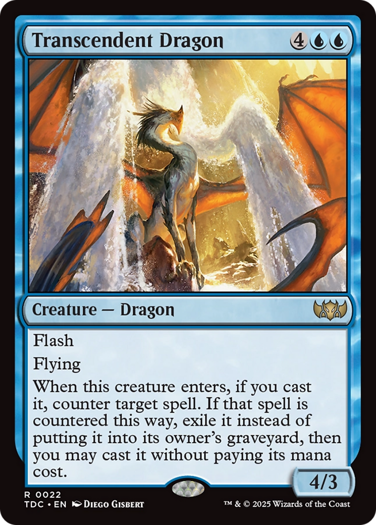 Transcendent Dragon [Tarkir: Dragonstorm Commander] MTG Single Magic: The Gathering | Red Claw Gaming