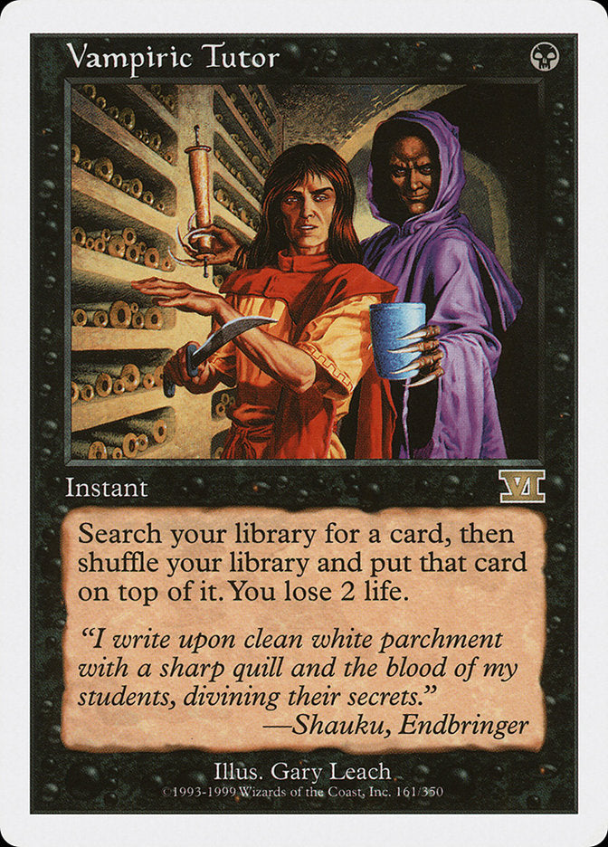 Vampiric Tutor [Classic Sixth Edition] MTG Single Magic: The Gathering | Red Claw Gaming