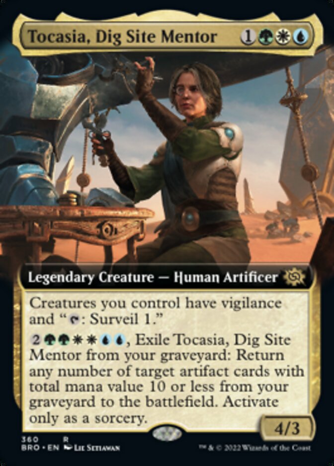 Tocasia, Dig Site Mentor (Extended Art) [The Brothers' War] MTG Single Magic: The Gathering | Red Claw Gaming