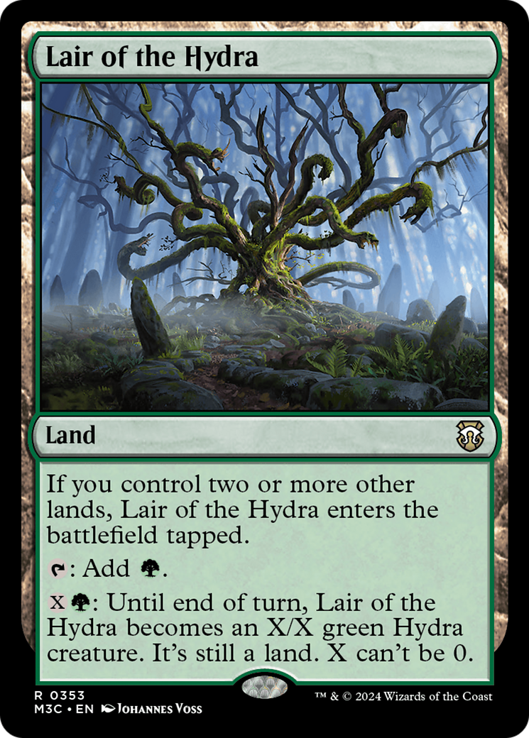 Lair of the Hydra (Ripple Foil) [Modern Horizons 3 Commander] MTG Single Magic: The Gathering | Red Claw Gaming