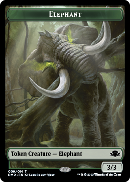 Elephant // Construct Double-Sided Token [Dominaria Remastered Tokens] MTG Single Magic: The Gathering | Red Claw Gaming