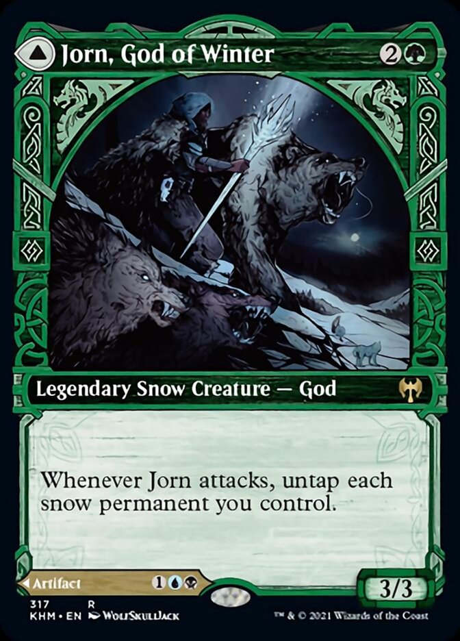 Jorn, God of Winter // Kaldring, the Rimestaff (Showcase) [Kaldheim] MTG Single Magic: The Gathering | Red Claw Gaming