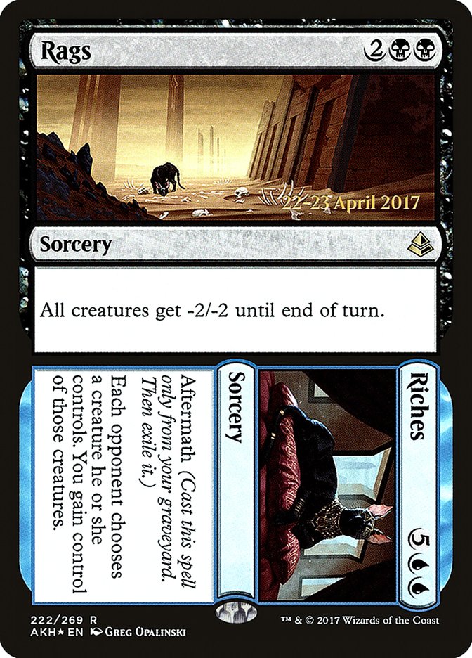 Rags // Riches [Amonkhet Prerelease Promos] MTG Single Magic: The Gathering | Red Claw Gaming