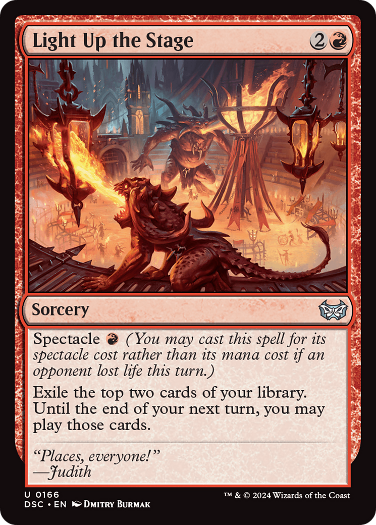 Light Up the Stage [Duskmourn: House of Horror Commander] MTG Single Magic: The Gathering | Red Claw Gaming