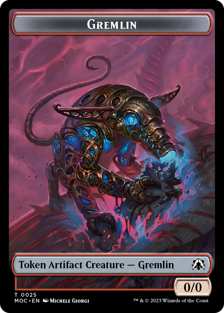 Treasure // Gremlin Double-Sided Token [March of the Machine Commander Tokens] MTG Single Magic: The Gathering | Red Claw Gaming